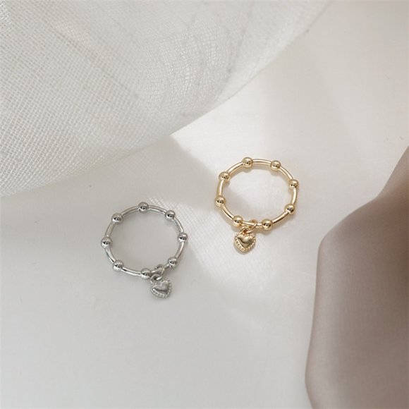 ♠NWT Minimalist Gold Ring with Heart. Retro & Chic - Picture 5 of 5